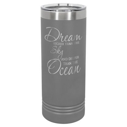 22 oz Skinny Tumbler with Slider Lid