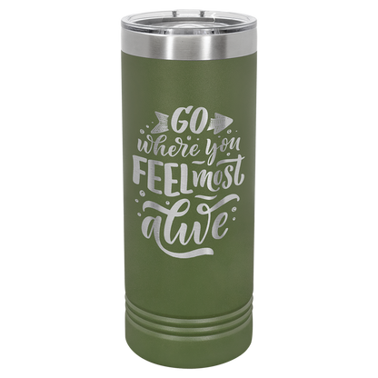 22 oz Skinny Tumbler with Slider Lid